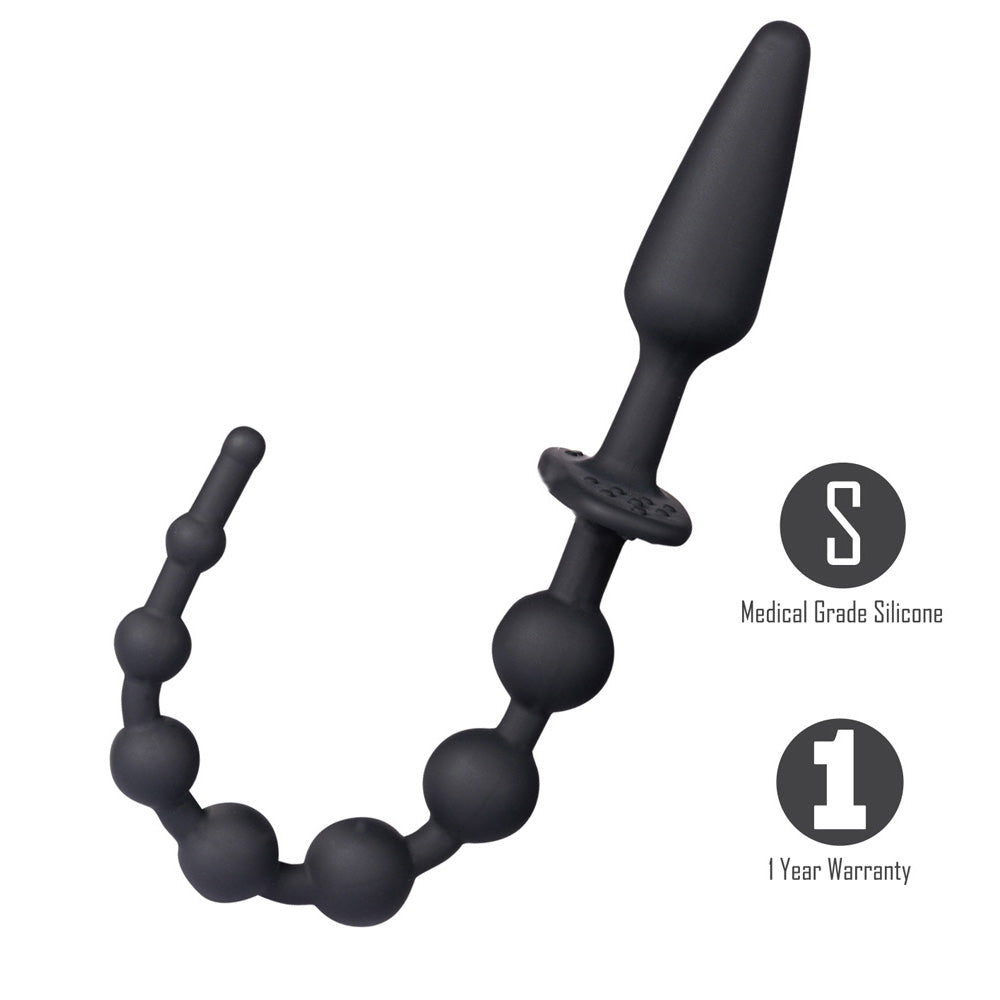 Maia Sorra Black Anal Plug With Beads