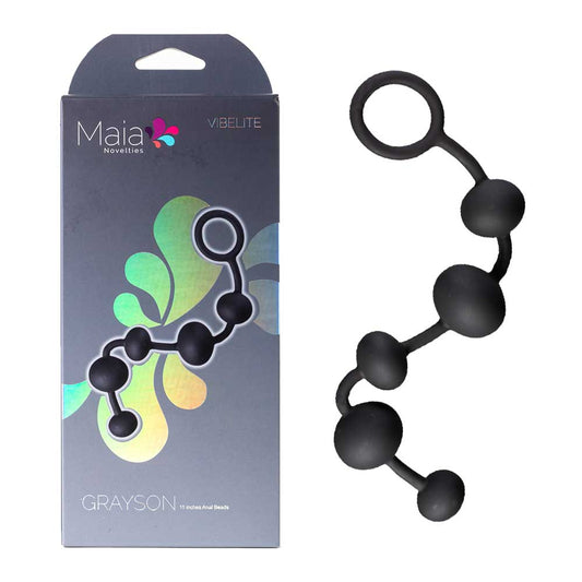 Maia Grayson Black 16.5 Cm Anal Beads