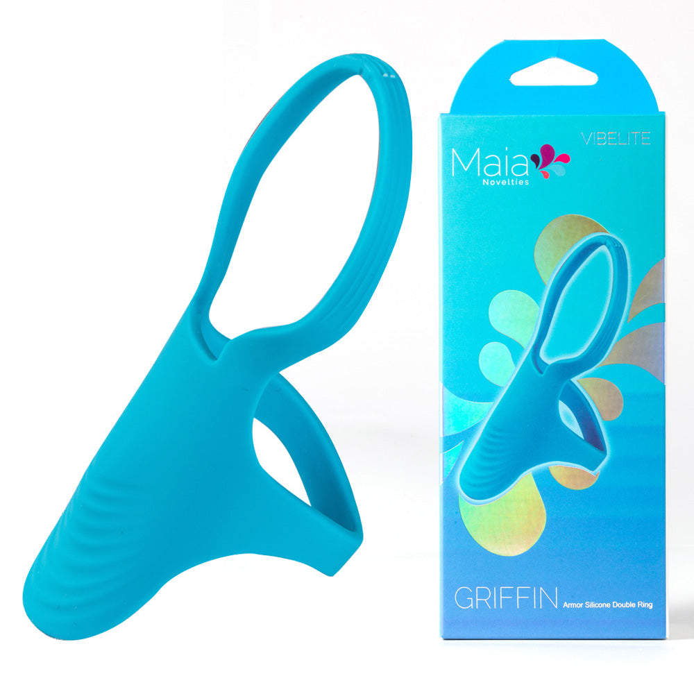 Maia Griffin Blue Silicone Cock Ring