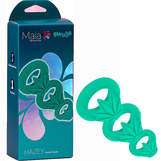 Maia Hazey Green Pot Leaf Cock Rings Set Of 3