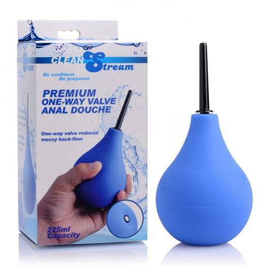 Clean Stream Premium One Way Valve Anal Douche Blue Unisex Douche