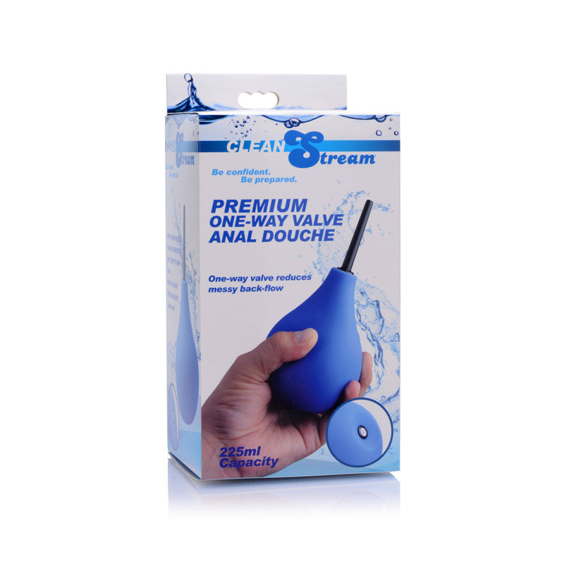 Clean Stream Premium One Way Valve Anal Douche Blue Unisex Douche