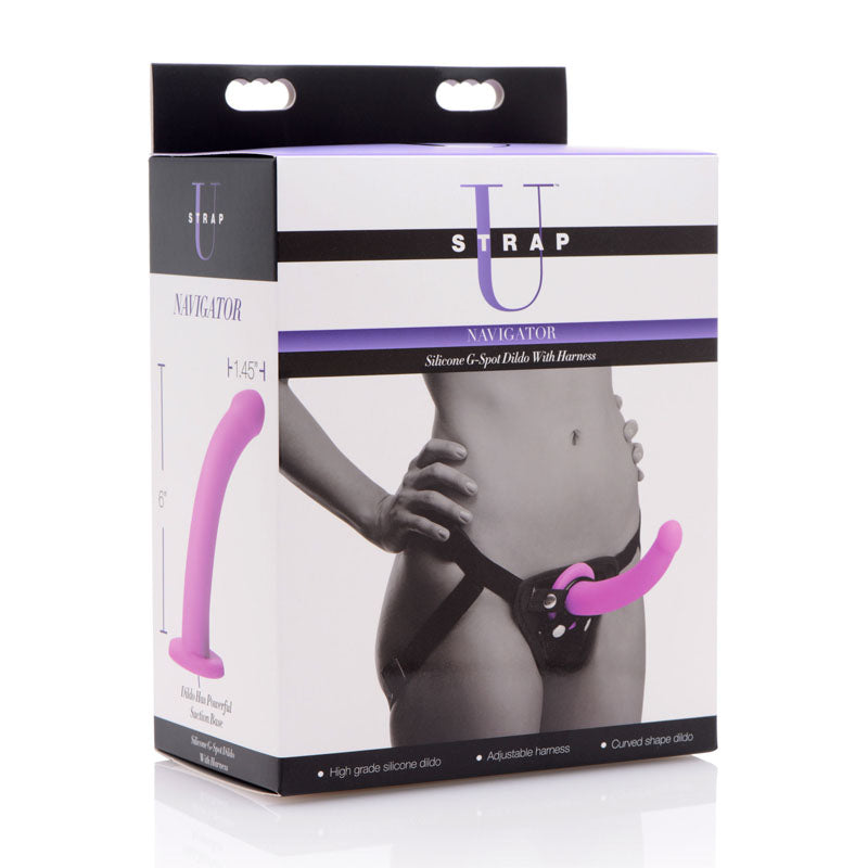 Strap U Navigator Purple 16.5 Cm Silicone G Spot Strap On