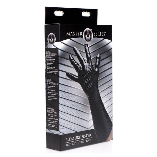 Master Series Pleasure Fister Black Textured Fisting Glove