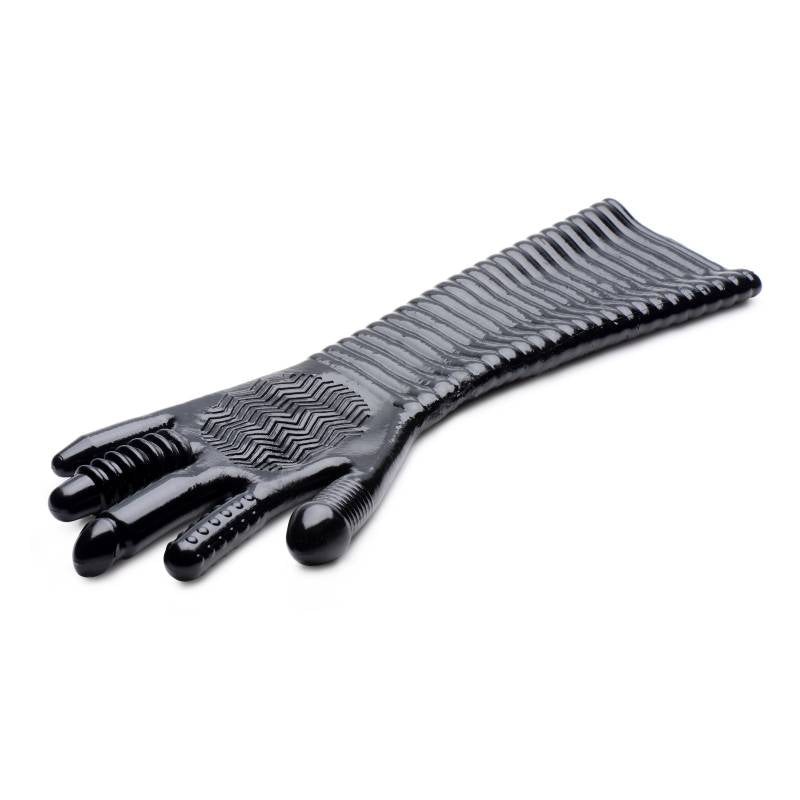 Master Series Pleasure Fister Black Textured Fisting Glove