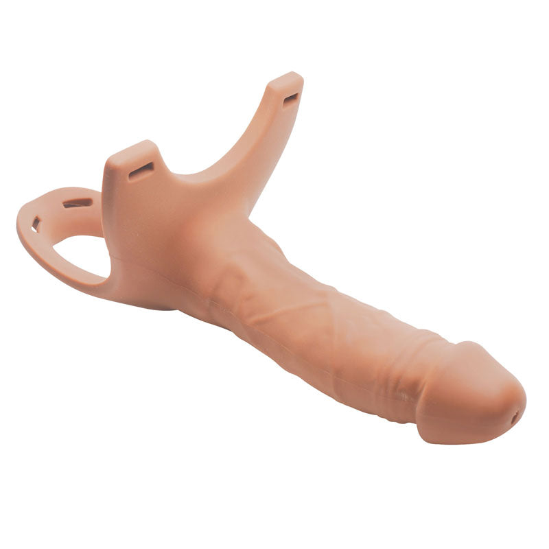 Size Matters Silicone Dildo Strap On Flesh 15.2 Cm Hollow Strap On