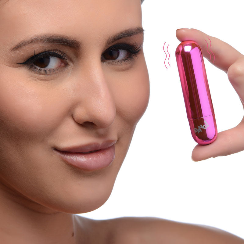 Bang! 10 X Vibrating Metallic Bullet Pink Usb Rechargeable Bullet