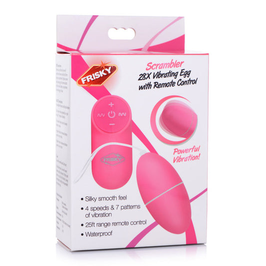Frisky Scrambler Pink Vibrating Egg With Wireless Remote
