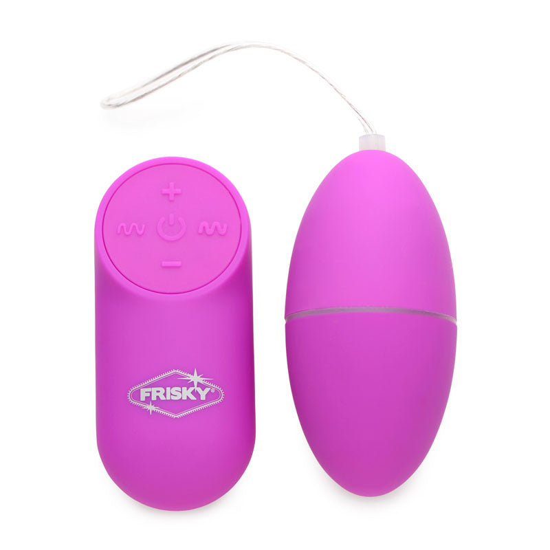 Frisky Scrambler Purple Vibrating Egg With Wireless Remote