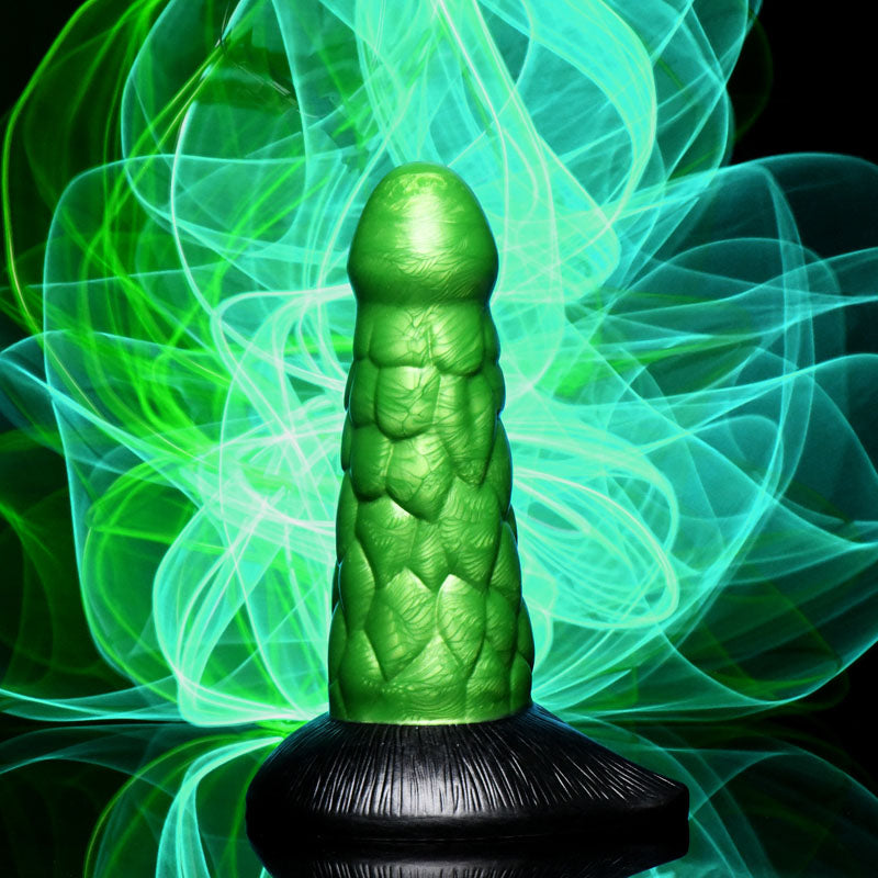 Creature Cocks Radioactive Reptile Thick Scaly Silicone Dildo Green 19 Cm Dildo