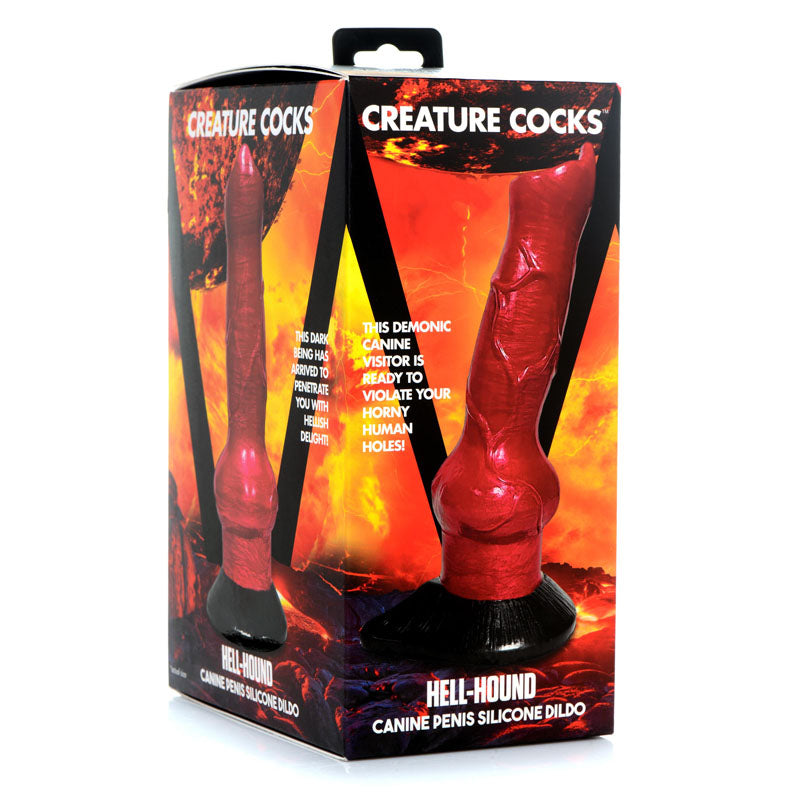 Creature Cocks Hell Hound Canine Penis Silicone Dildo Red 19 Cm Canine Dildo