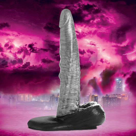 Creature Cocks The Gargoyle Rock Hard Silicone Dildo Silver 23.6 Cm Fantasy Dildo