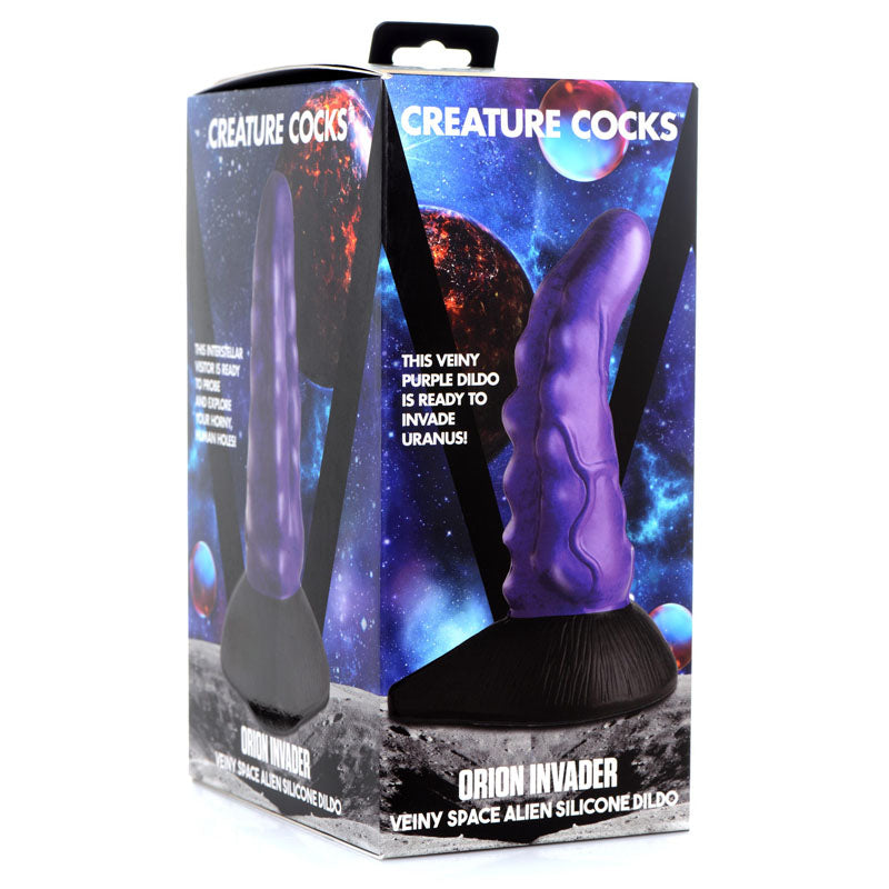 Creature Cocks Orion Invader Veiny Space Alien Silicone Dildo Purple 18.4 Cm Veiny Dildo