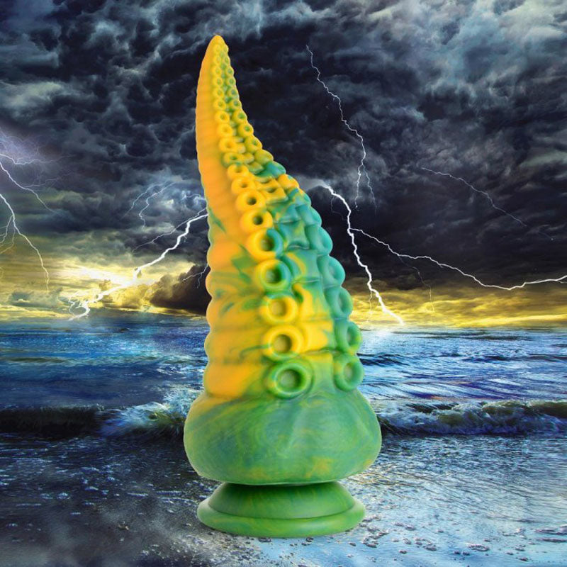 Creature Cocks Monstropus Tentacled Monster Silicone Dildo Green/Yellow 21.6 Cm Fantasy Dildo