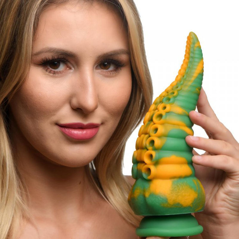 Creature Cocks Monstropus Tentacled Monster Silicone Dildo Green/Yellow 21.6 Cm Fantasy Dildo