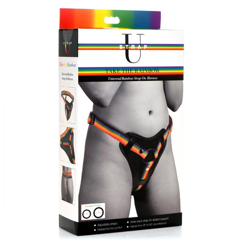 Strap U Take The Rainbow Rainbow Universal Strap On Harness (No Probe Included)