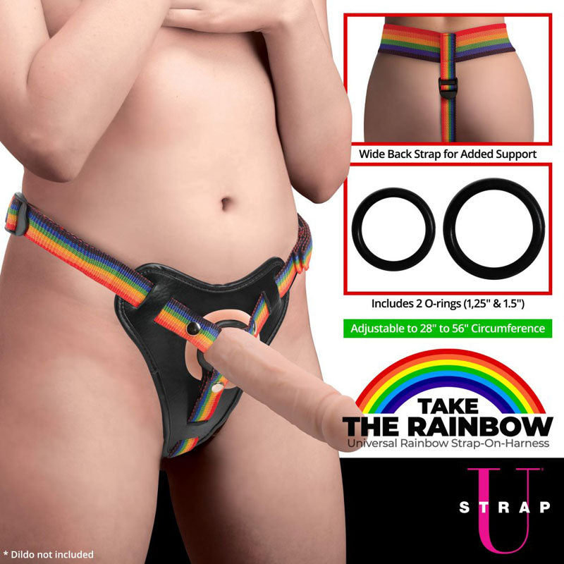 Strap U Take The Rainbow Rainbow Universal Strap On Harness (No Probe Included)