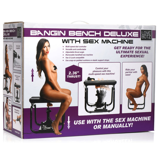 Love Botz Bangin Bench Deluxe With Sex Machine Black Sex Bench With Mains Powered Machine