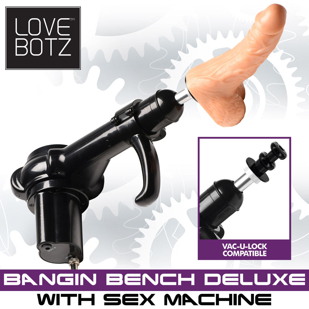 Love Botz Bangin Bench Deluxe With Sex Machine Black Sex Bench With Mains Powered Machine