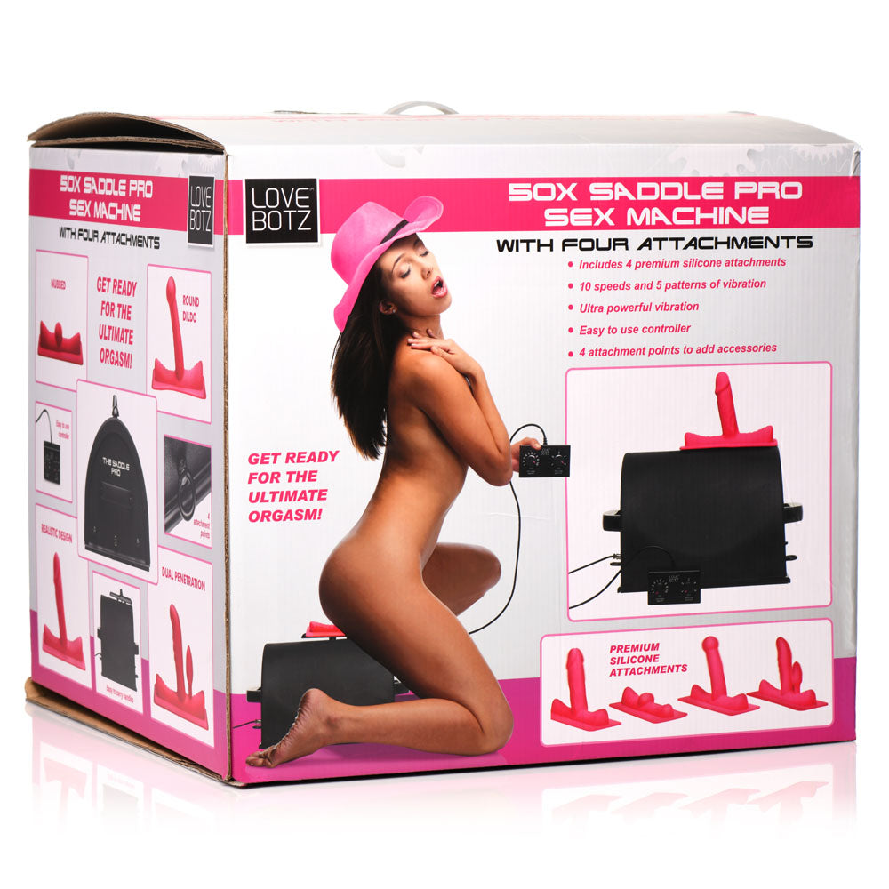 Love Botz 50 X Saddle Pro Sex Machine Mains Powered Machine With 4 Attachments