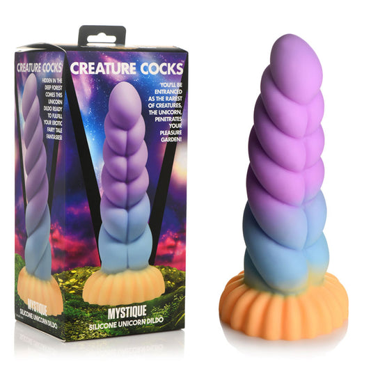 Creature Cocks Mystique Silicone Unicorn Dildo Coloured 21 Cm Fantasy Dildo