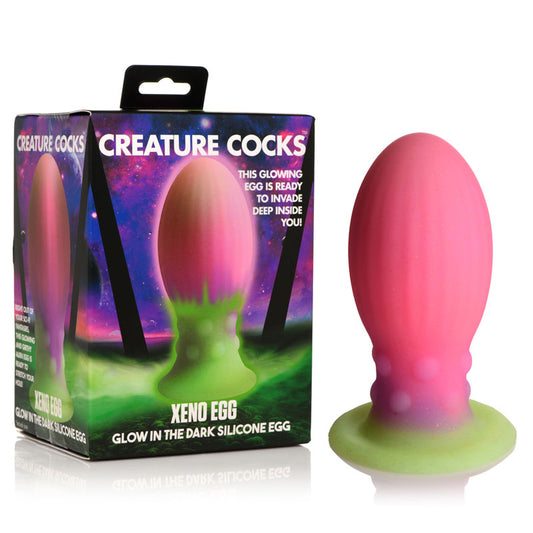 Creature Cocks Xeno Egg Glow In Dark Pink 13.3 Cm Large Fantasy Plug