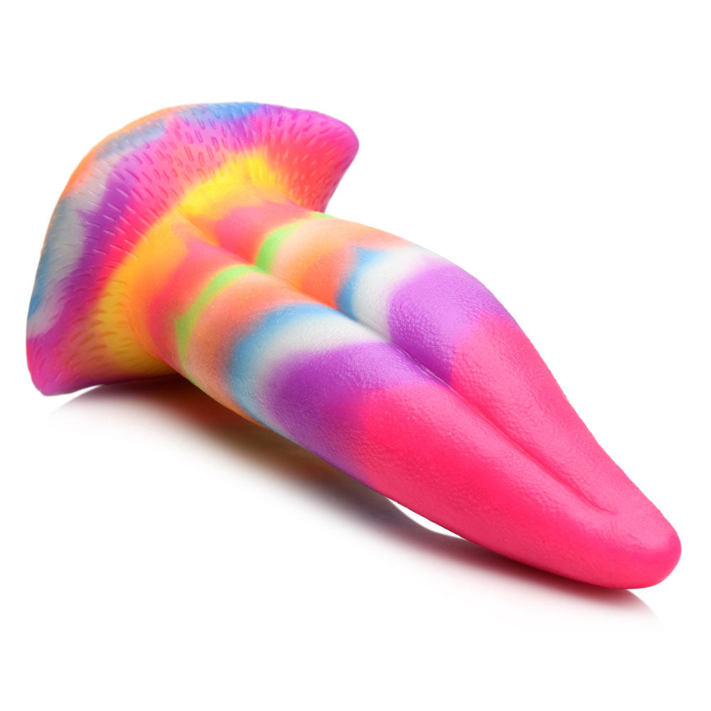 Creature Cocks Unicorn Kiss Silicone Dildo Coloured 21.4 Cm Fantasy Unicorn Tongue Dildo