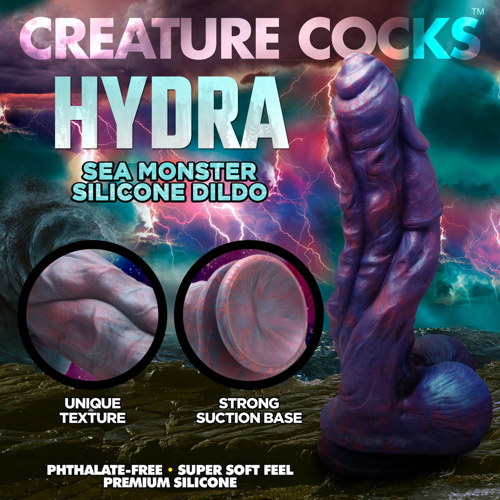 Creature Cocks Hydra Silicone Dildo Coloured 26.9 Cm Fantasy Sea Monster Dildo