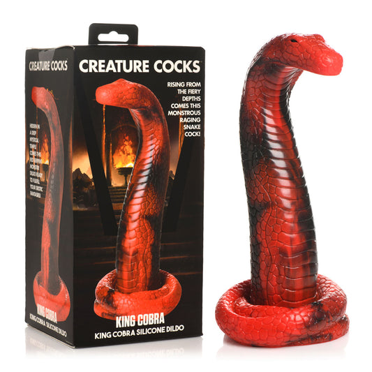 Creature Cocks King Cobra Silicone Dildo Red 21.4 Cm Fantasy Dildo