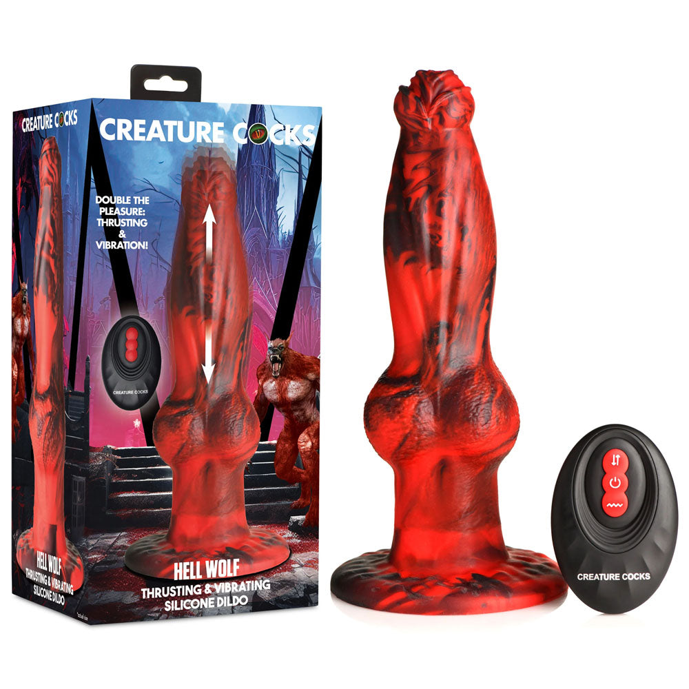 Creature Cocks Hell Wolf Red 22 Cm Usb Rechargeable Thrusting Fantasy Dildo