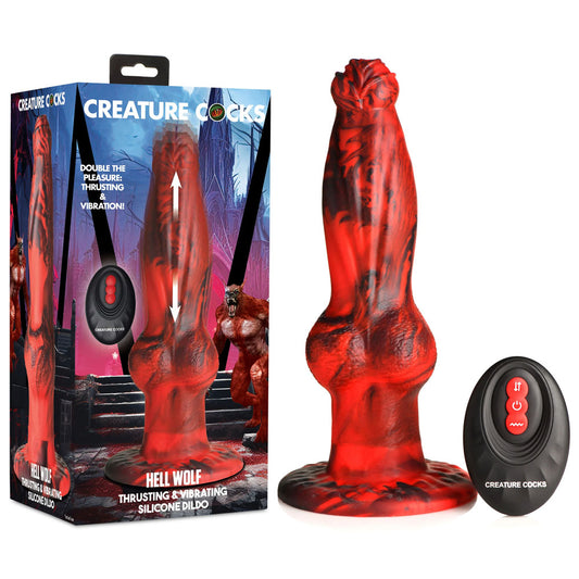 Creature Cocks Hell Wolf Red 22 Cm Usb Rechargeable Thrusting Fantasy Dildo