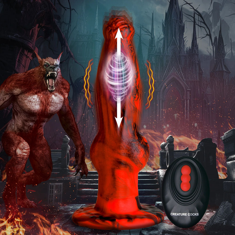 Creature Cocks Hell Wolf Red 22 Cm Usb Rechargeable Thrusting Fantasy Dildo