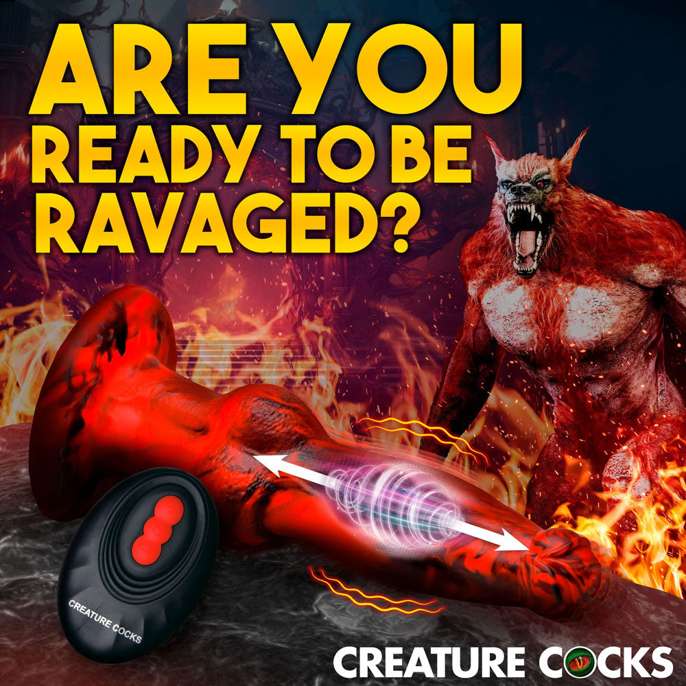 Creature Cocks Hell Wolf Red 22 Cm Usb Rechargeable Thrusting Fantasy Dildo