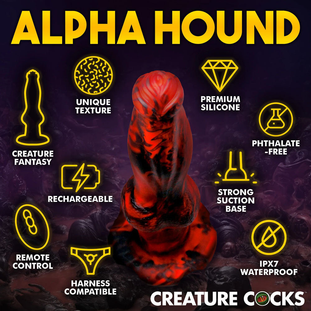 Creature Cocks Hell Wolf Red 22 Cm Usb Rechargeable Thrusting Fantasy Dildo
