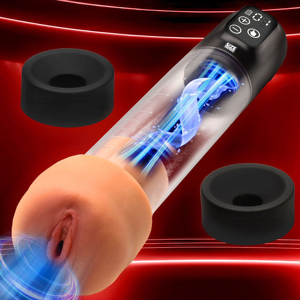 Size Matters Sucking Penis Pump Clear Usb Rechargeable Penis Pump