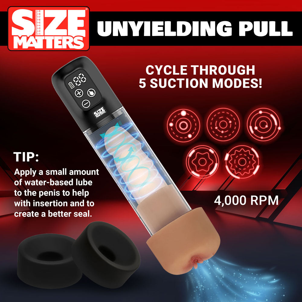 Size Matters Sucking Penis Pump Clear Usb Rechargeable Penis Pump
