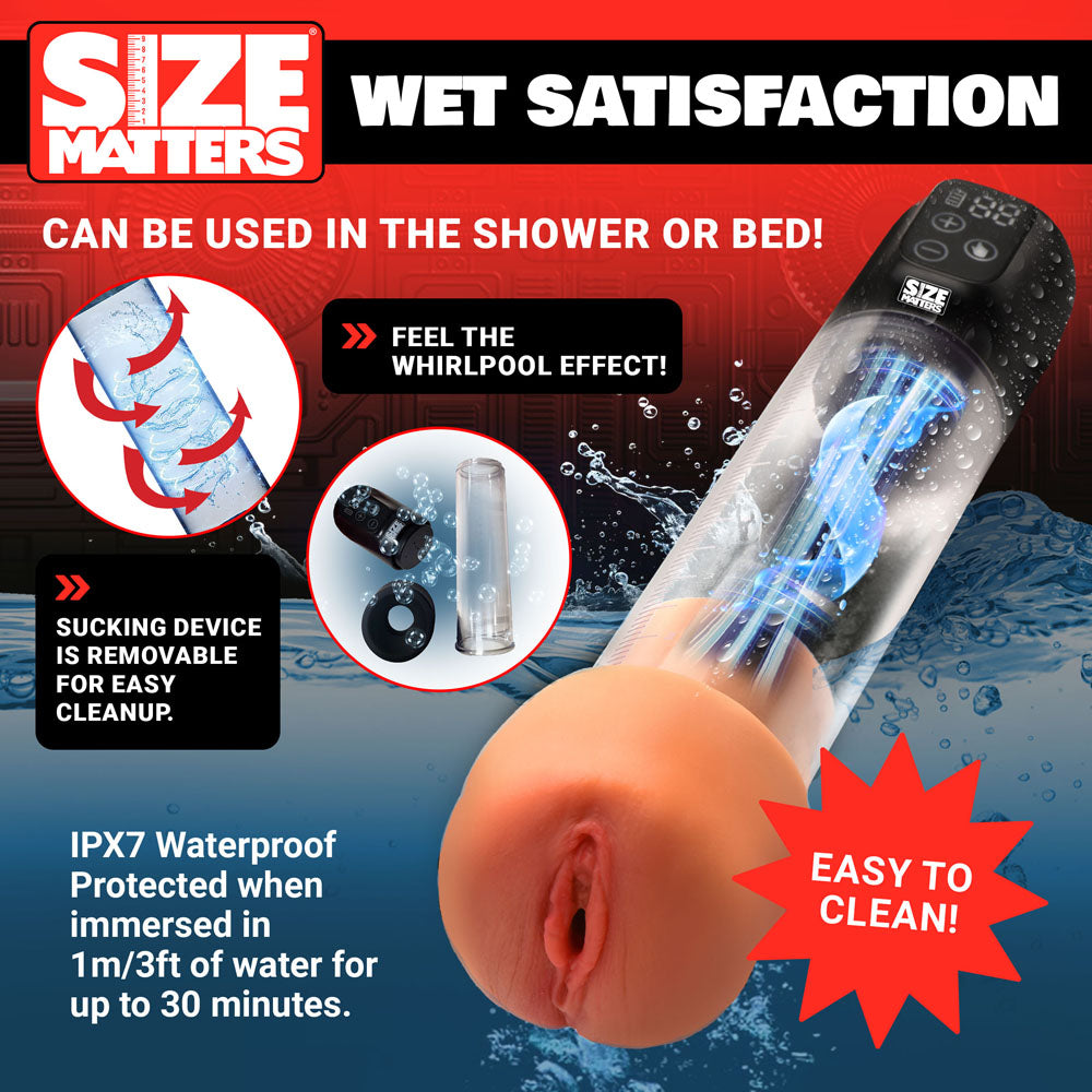 Size Matters Sucking Penis Pump Clear Usb Rechargeable Penis Pump