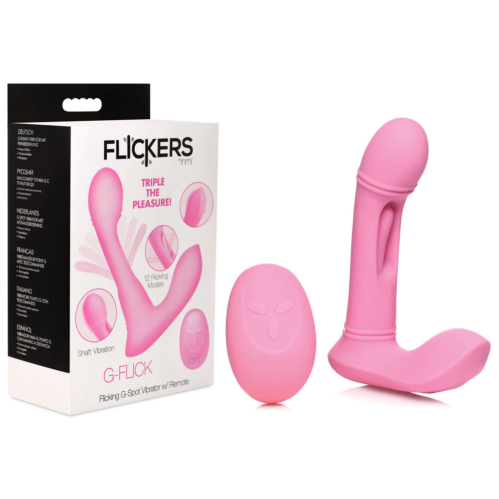 Inmi Flickers G Flick Flicking G Spot Vibrator Pink 15 Cm Usb Rechargeable Flicking Vibrator With Remote
