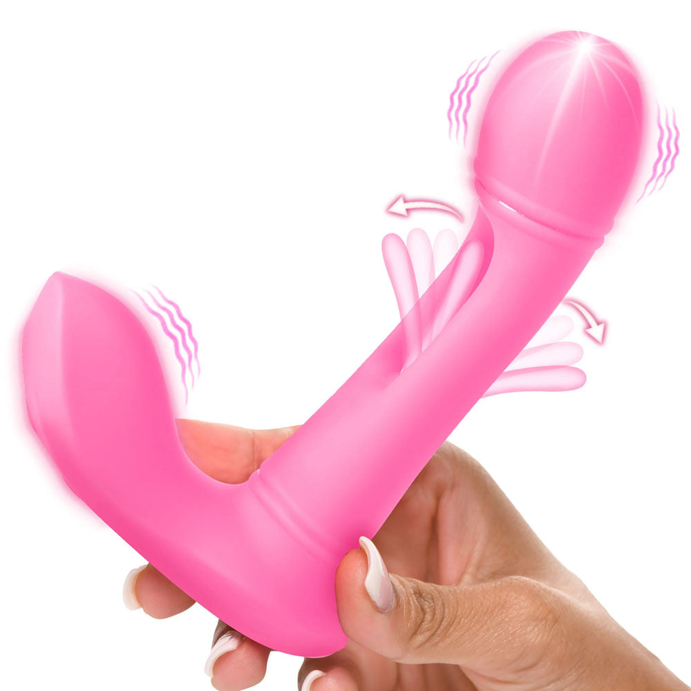 Inmi Flickers G Flick Flicking G Spot Vibrator Pink 15 Cm Usb Rechargeable Flicking Vibrator With Remote