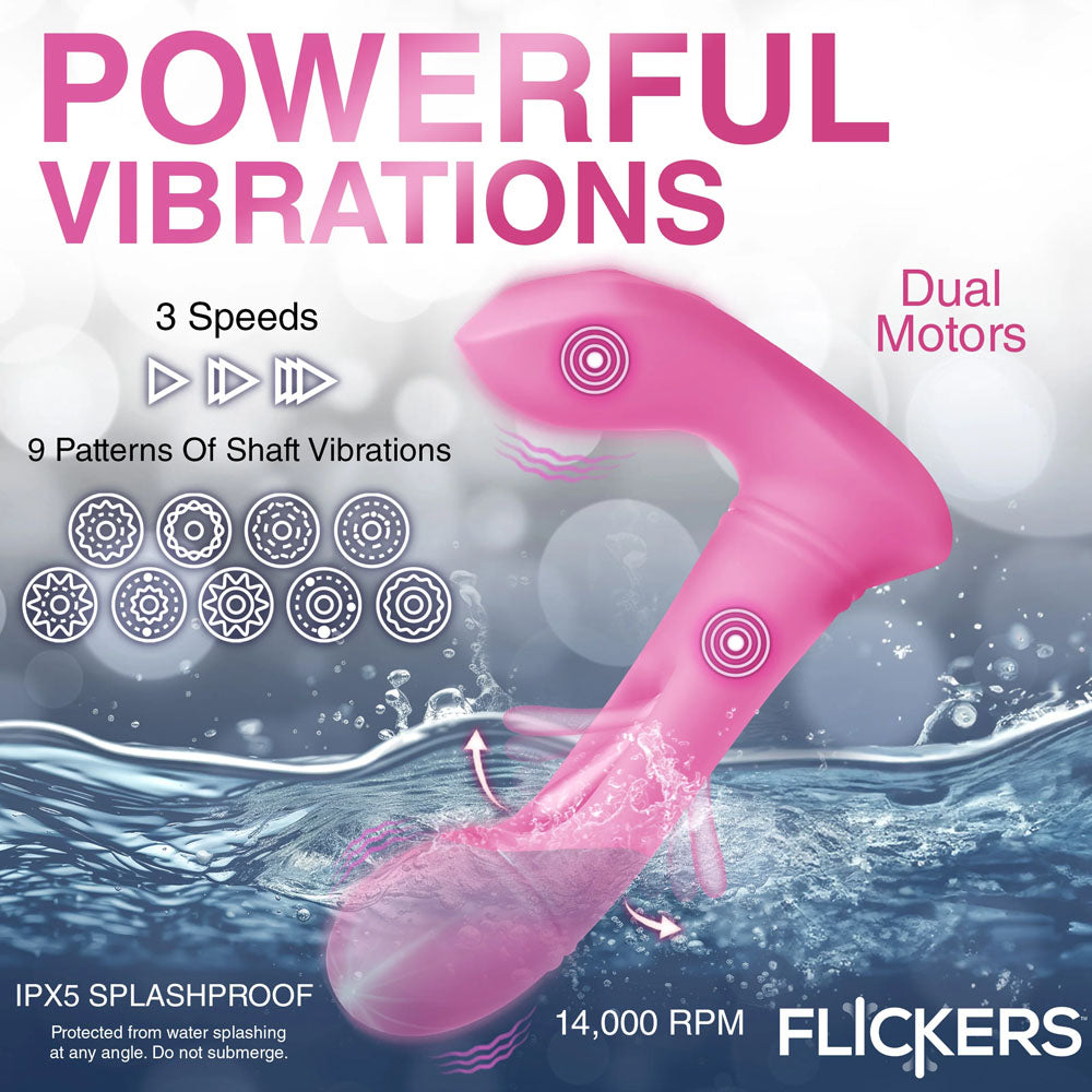 Inmi Flickers G Flick Flicking G Spot Vibrator Pink 15 Cm Usb Rechargeable Flicking Vibrator With Remote