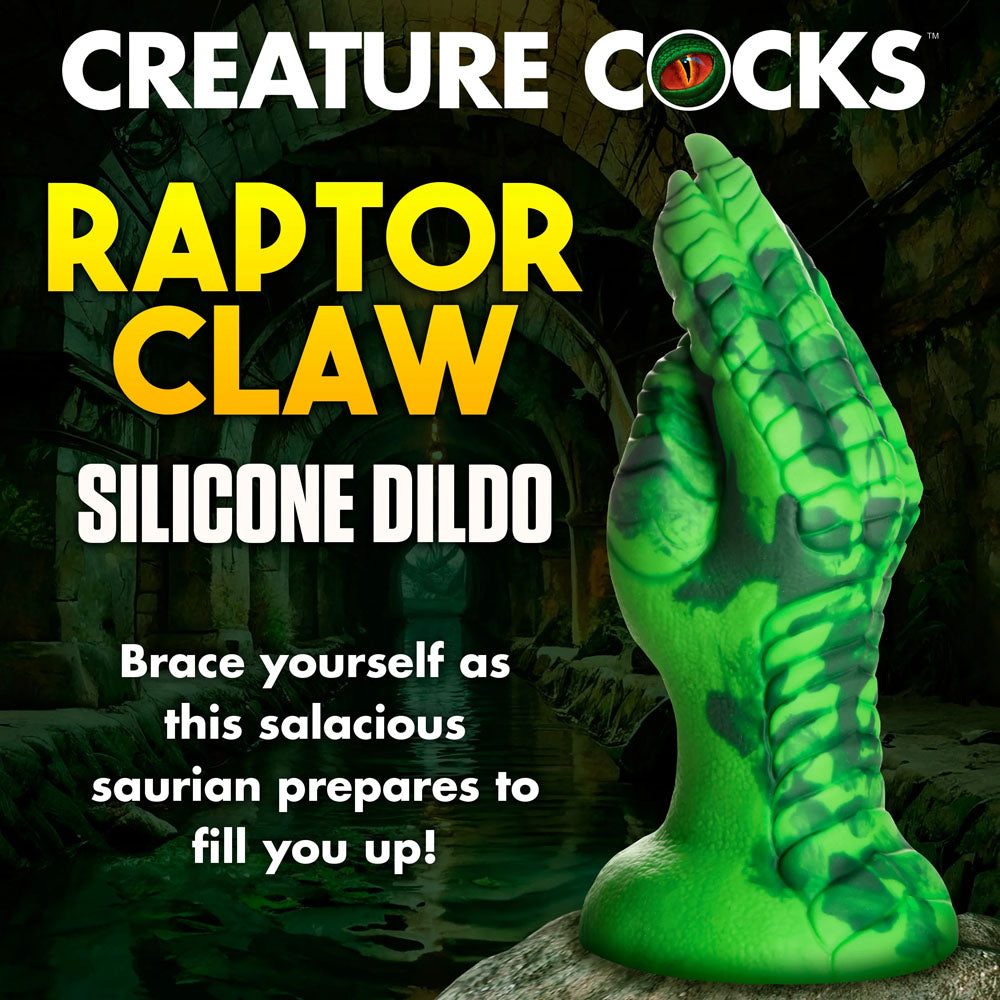 Creature Cocks Raptor Claw Fisting Silicone Dildo Green 21.8 Cm Claw Fantasy Dildo