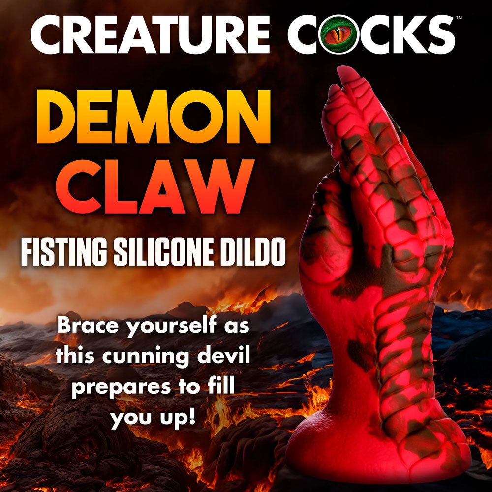 Creature Cocks Demon Claw Fisting Silicone Dildo Red 21.8 Cm Claw Fantasy Dildo