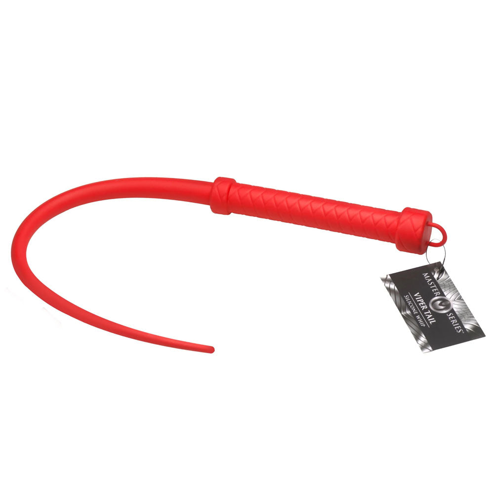 Master Series Viper Tail Red Red Silicone Whip