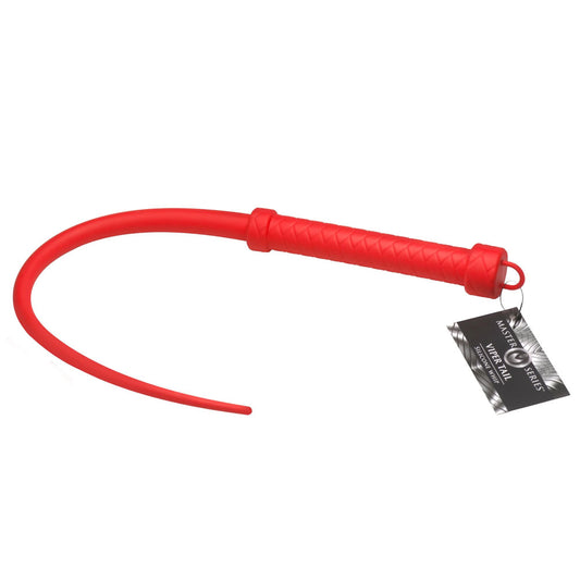 Master Series Viper Tail Red Red Silicone Whip