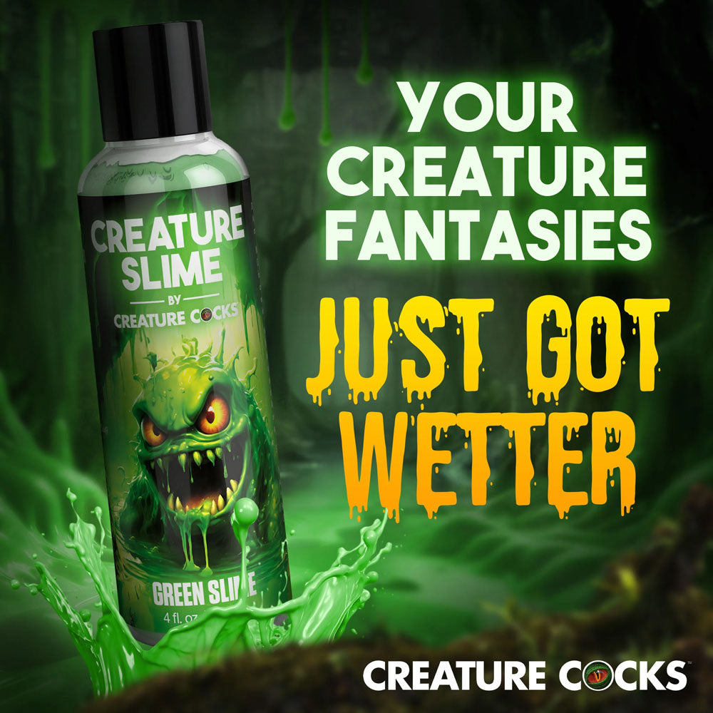 Creature Slime By Creature Cocks Green Slime Green Water Based Lubricant 118 Ml Bottle