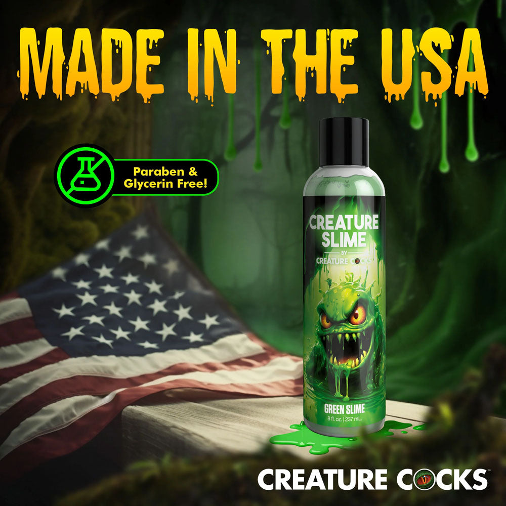 Creature Slime By Creature Cocks Green Slime Green Water Based Lubricant 237 Ml Bottle