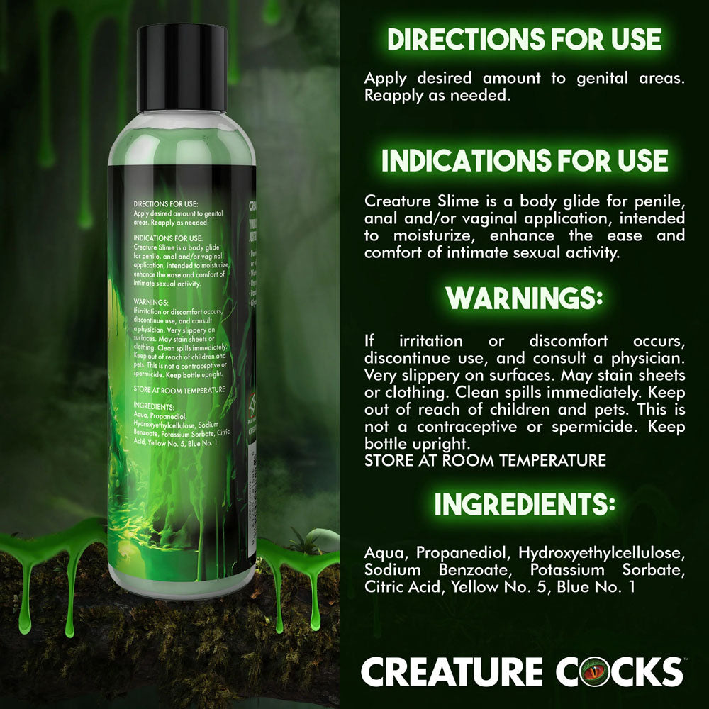 Creature Slime By Creature Cocks Green Slime Green Water Based Lubricant 237 Ml Bottle