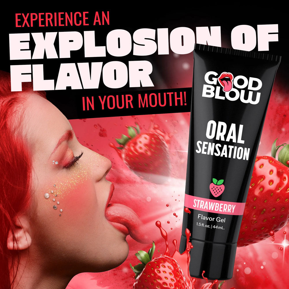 Good Blow Oral Sensation Gel Strawberry Strawberry Flavoured Oral Sex Gel 44 Ml Tube