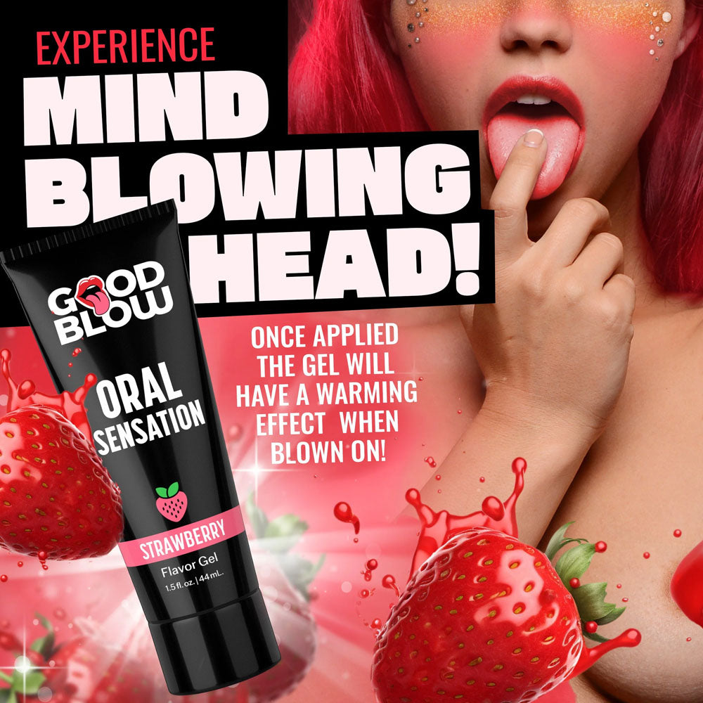 Good Blow Oral Sensation Gel Strawberry Strawberry Flavoured Oral Sex Gel 44 Ml Tube
