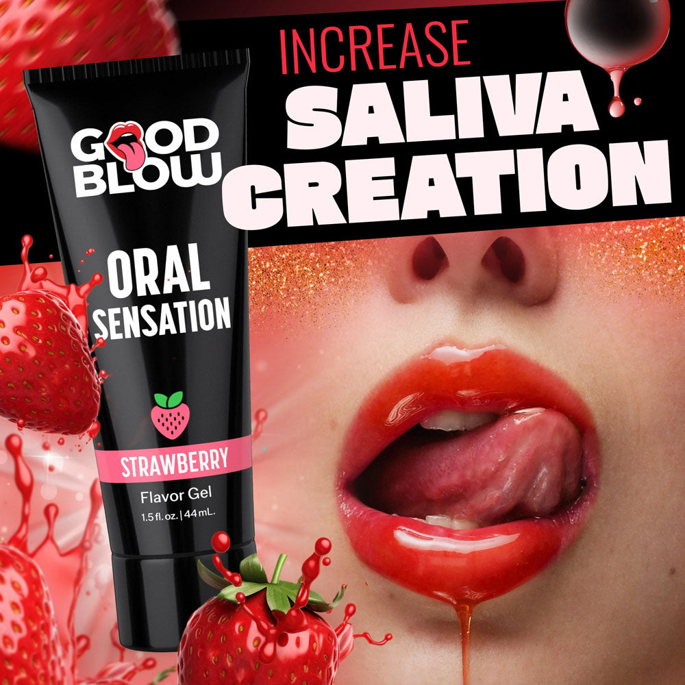 Good Blow Oral Sensation Gel Strawberry Strawberry Flavoured Oral Sex Gel 44 Ml Tube